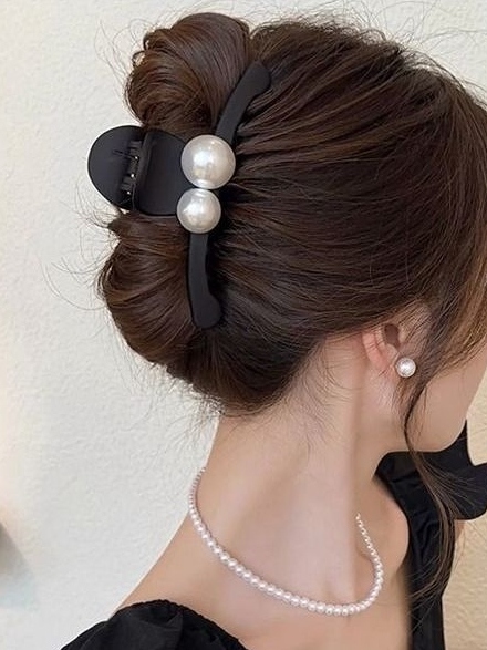 不規則形幾何模様スウィートシンプルビーズヘアクリップ